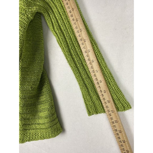 Per Una Women’s Large Green V-Neck Sweater Made In Italy - Picture 10 of 10